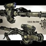3d render of the gears of war 3 new weapon: one-shot