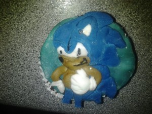 Sonic the Hedgehog Cupcake decoration