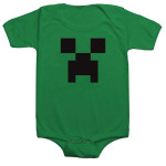 green baby grow with minecraft creeper face