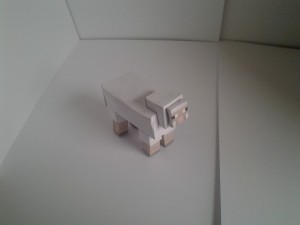 Minecraft sheep cutout and stuck