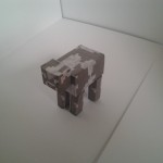 Minecraft cow left side paper model