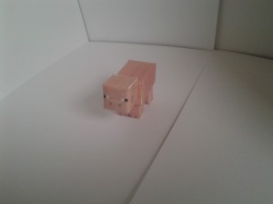 Minecraft pig papercraft model