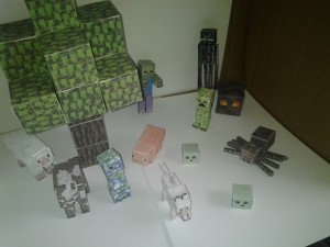 Papercraft Minecraft models