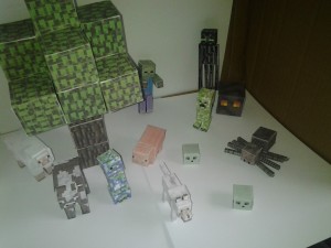 Papercraft Minecraft models