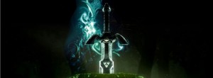 The Legend of Zelda Master Sword with smoke - Timeline Cover For Facebook