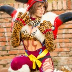 Sexy yuna cosplay photo. Yuna with leopard