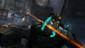 Dead Space 3 laser shot at Isaac