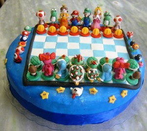 Chess mario cake