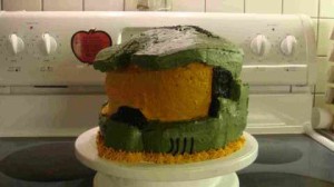 master chief's helmet. cake made by mike