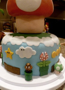 Mario Bros cake - rear view