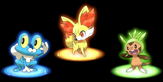 Pokemin X and Y starters