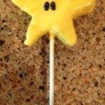 yellow start marshmallow pop