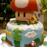 full view of mario bros cake from mingscakes