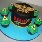 zelda cake and leafy cupcakes