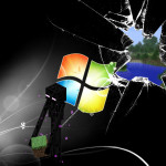 enderman wallpaper smashed windows minecraft