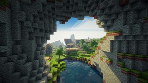 minecraft village cave